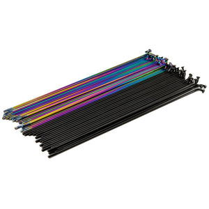 Source Stainless Spokes (40 Pack) - Rainbow/Black