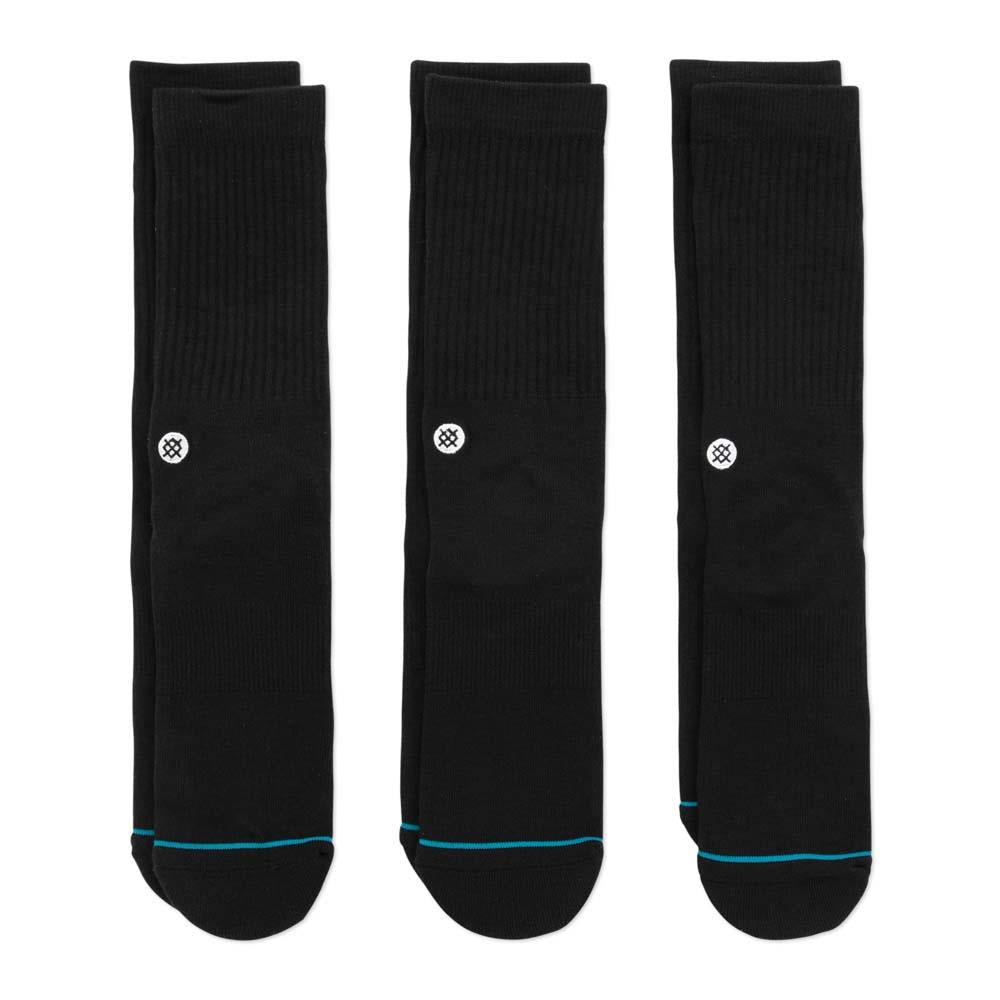 Stance Icon Socks 3 Pack - Nero/ Grande