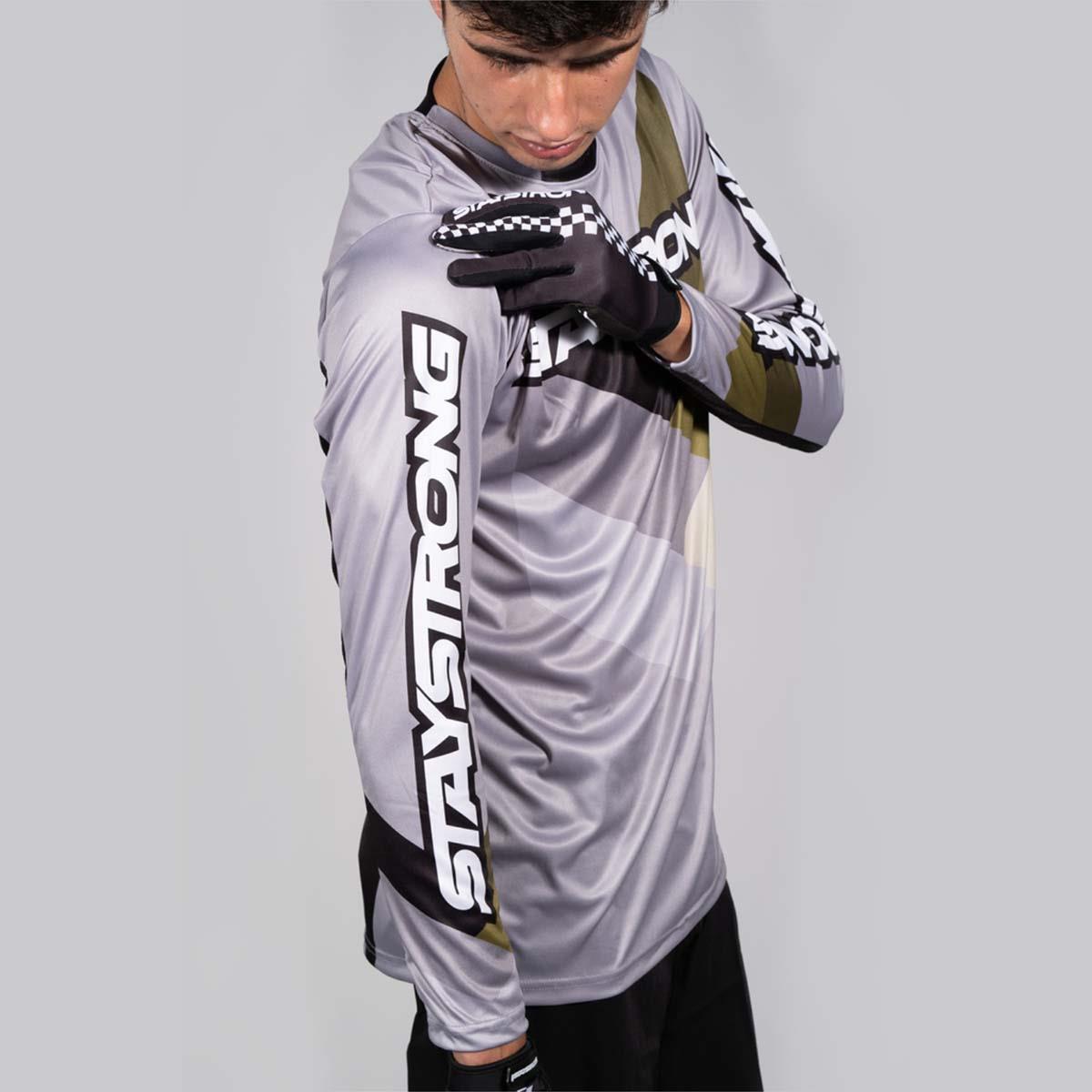 Stay Strong Chevron Race Jersey - Gray