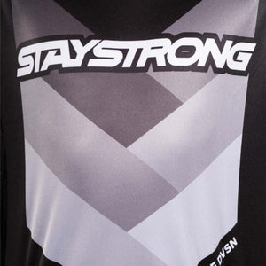 Stay Strong Junior Jersey Chevron Race - Negro