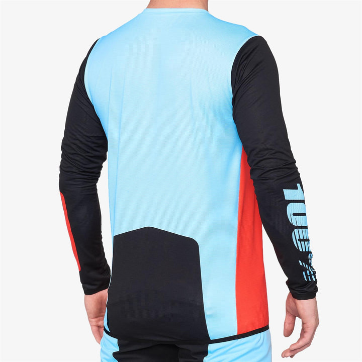 100% R -Core X Race Jersey - Fluo Red/Negro
