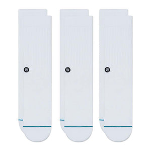 Stance Icon Socks 3 Pack - White/ Large