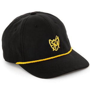 S&M Gold Rope Dad Hat Black With Sharpie Shield