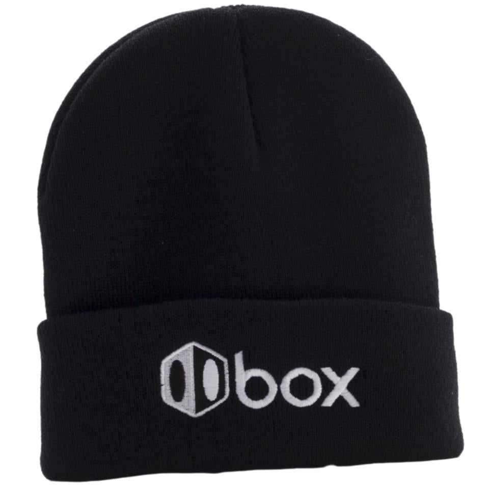 Box Beanie knit cap - black