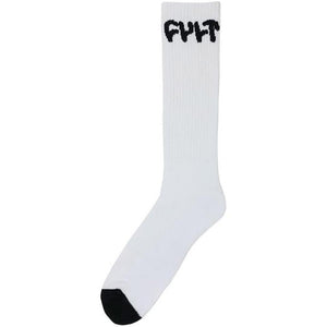 Cult Logo Long Socks - White