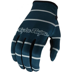 Troy Lee Flowline Race Glove - Stripe Blue Grey