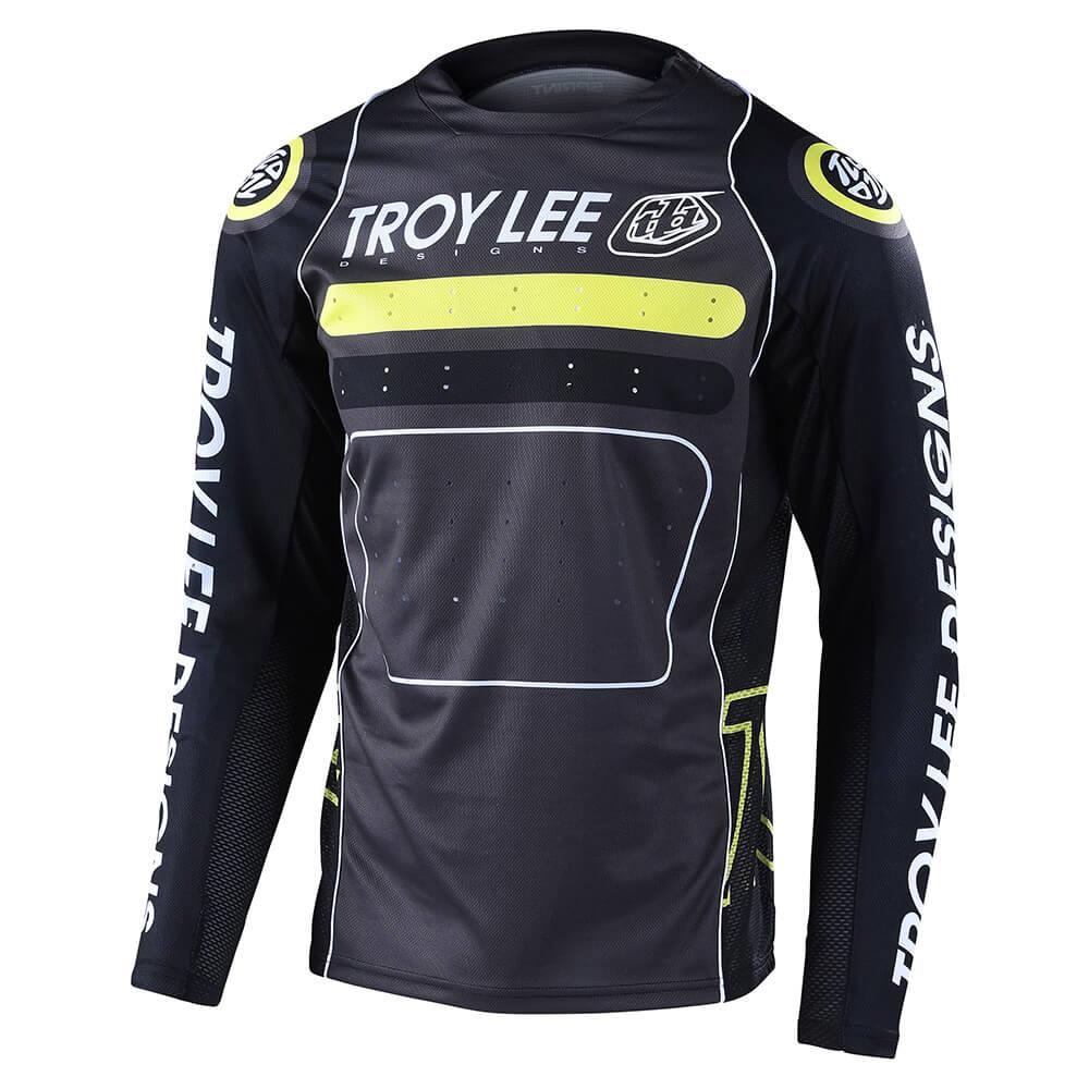 Troy Lee Sprint Race Jersey Drop in - Nero/Verde
