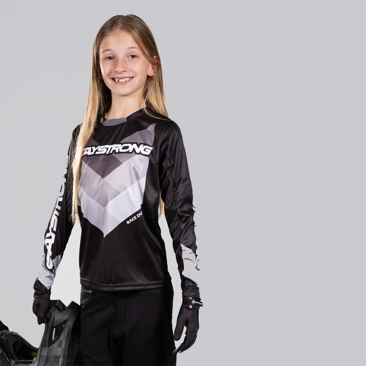 Stay Strong Youth Chevron Race Jersey - Black