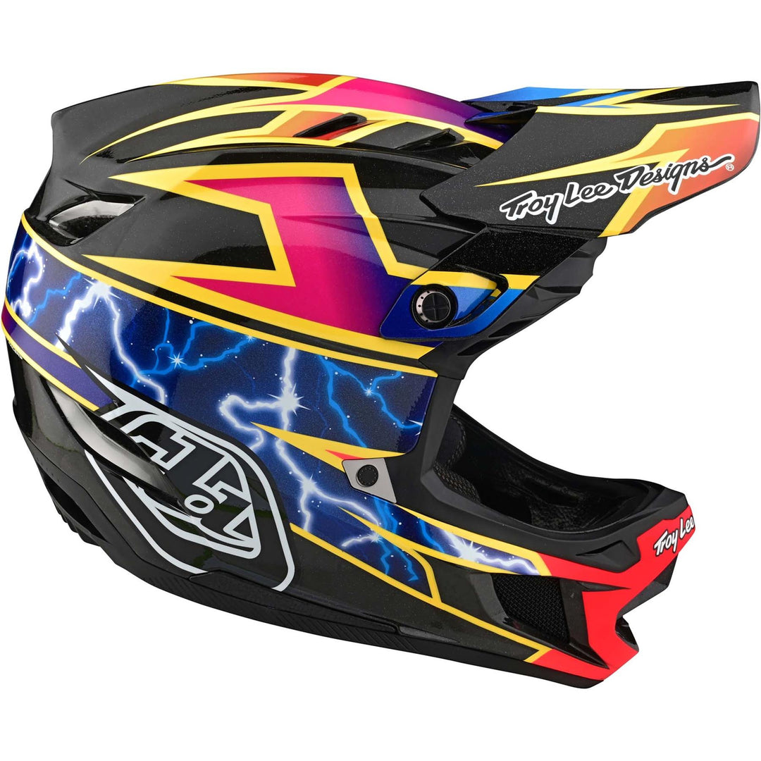 Troy Lee D4 In carbonio Casco da gara - Lightning/Nero