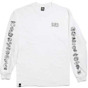 BSD Icono Camiseta de manga larga - blanco