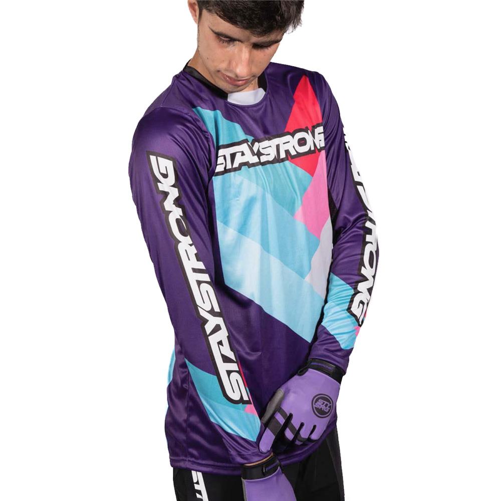 Stay Strong Chevron Race Jersey - Purple