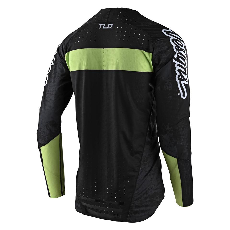 Troy Lee Sprint Ultra Race Jersey - Schmutz Schwarz/Glo grün