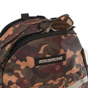 Stay Strong V2 Word Backpack - Green Camo