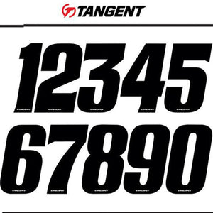 Tangenten BMX Race Side Plate Number (Single) - Schwarz