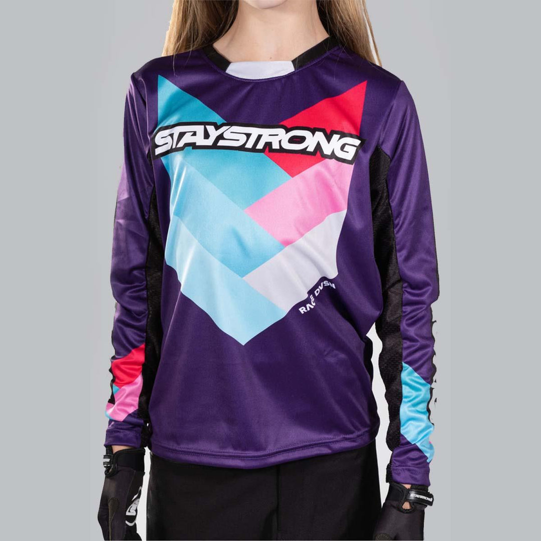 Stay Strong Giovani Chevron Race Jersey - Purple