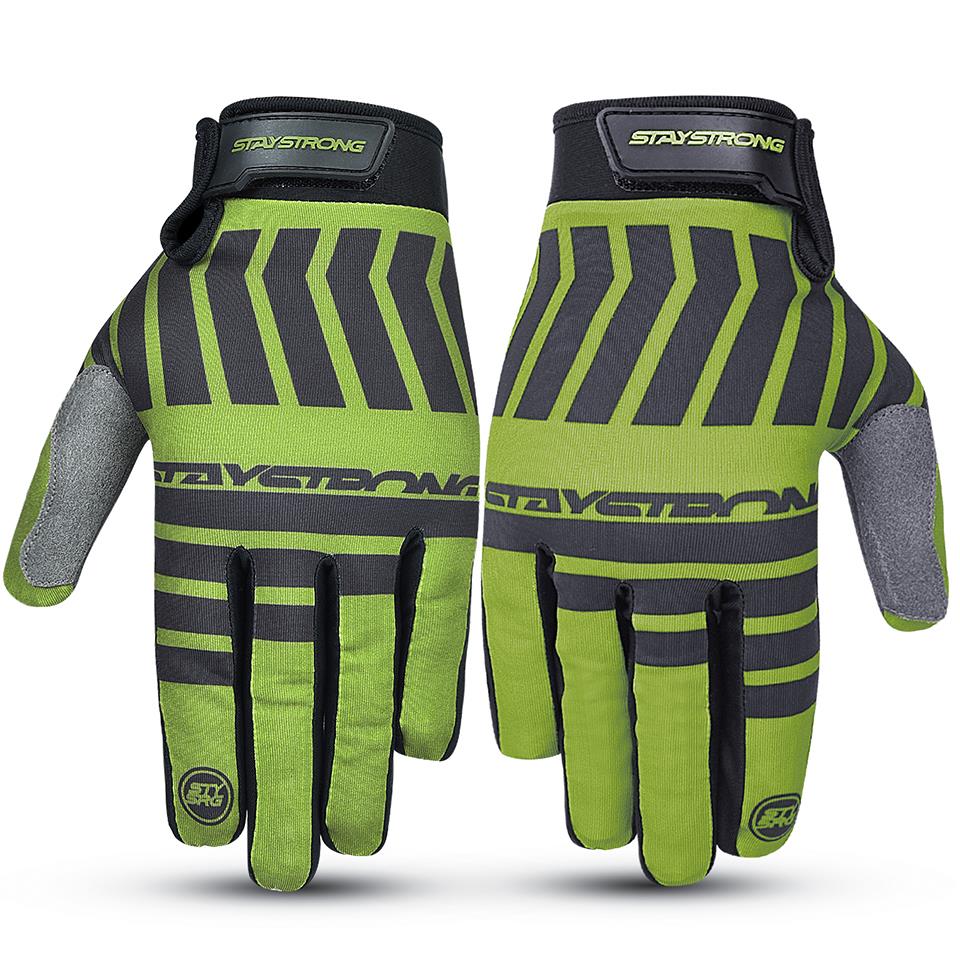 Stay Strong Guantes de rayas Chev - Verde