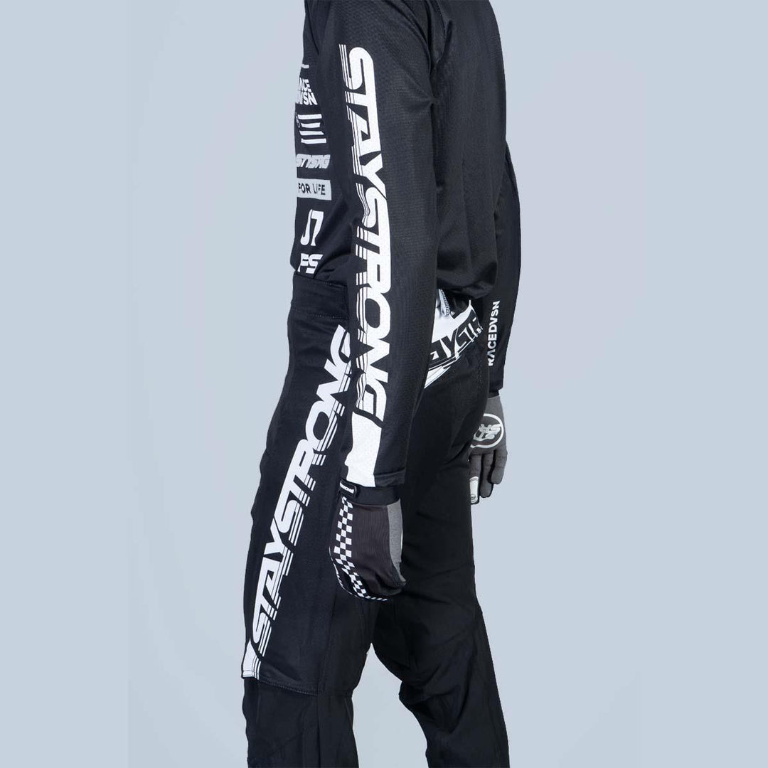 Stay Strong V1 Race Pants - Black/White
