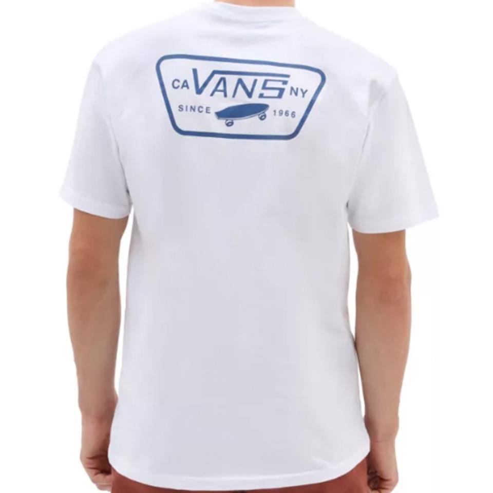 Vans Camiseta de parche completo - blanco/azul verdadero