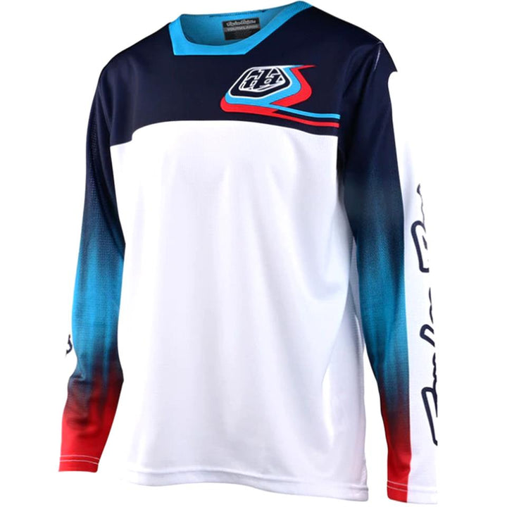 Troy Lee Sprint Giovani Race Jersey - Jet Fuel/White